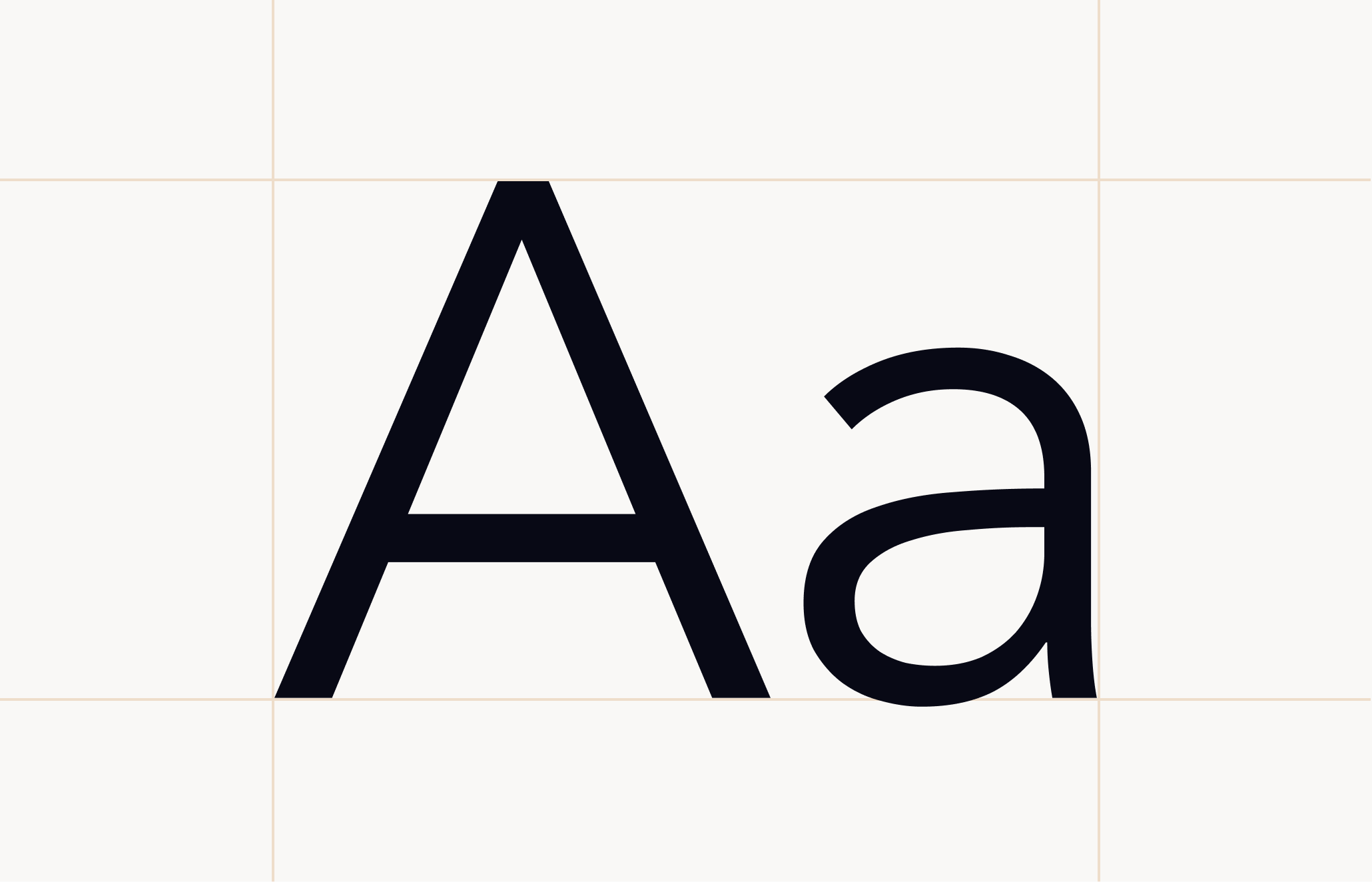 Large letters in brand typography